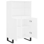vidaXL Buffet haut Blanc 60x36x110 cm Bois d'ingénierie