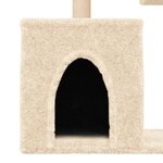 vidaXL Arbre à chat avec griffoirs en sisal Crème 86 cm