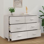 vidaXL Buffet MOLDE Blanc 113x40x80 cm Bois massif de pin