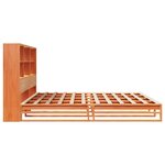 vidaXL Lit bibliothèque sans matelas cire marron 180x200cm bois massif
