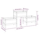 Vidaxl jardinière 178 5x44x75 cm bois massif de pin