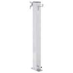 vidaXL Colonne à eau de jardin 80 cm acier inoxydable carré