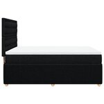 vidaXL Sommier à lattes de lit avec matelas Noir 140x200 cm Tissu