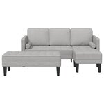 vidaXL Ensemble de canapés 2 pièces avec coussins en tissu gris nuage