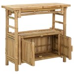 vidaXL Table console avec étagère Naturel 80 x 35 x 75 cm Bambou
