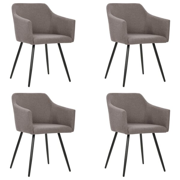 vidaXL Chaises à manger lot de 4 taupe tissu