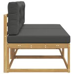 vidaXL 2 Pièce Sofa de milieu extérieur Polyester Blanc
