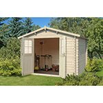 Abri de jardin en bois double pente falun 3 x 2.5 m