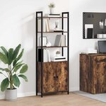 vidaXL Bibliothèque Chêne fumé 60 x 24 x 161 cm Bois d'ingénierie