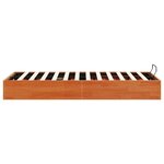 vidaXL Cadre de lit ottoman avec rangement Brun Ciré 120 x 200 cm