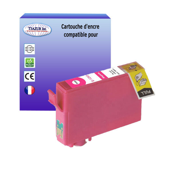 Cartouche Compatible pour Epson WF3010DW WF3520DWF WF3530DTWF WF3540DTWF WF7015 WF7515 WF7525 remplace Epson T1293 Magenta - T3AZUR
