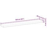 vidaXL Dessus de table 160x20x4 cm rectangulaire bois massif d'acacia