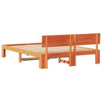 vidaXL Cadre de lit avec tête de lit Brun cire 160 x 200 cm Pin massif