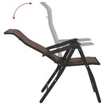 vidaXL Chaises pliables de jardin lot de 2 marron résine tressée
