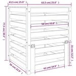 vidaXL Composteur 63 5x63 5x77 5 cm Bois massif de pin