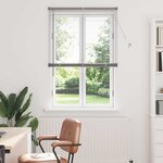 vidaXL Store de Fenêtre avec des rideaux Argenté 80 x 130 cm Aluminium