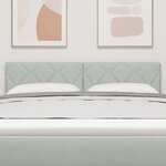 vidaXL Tête de lit avec tête de lit Gris clair 144 cm Velours