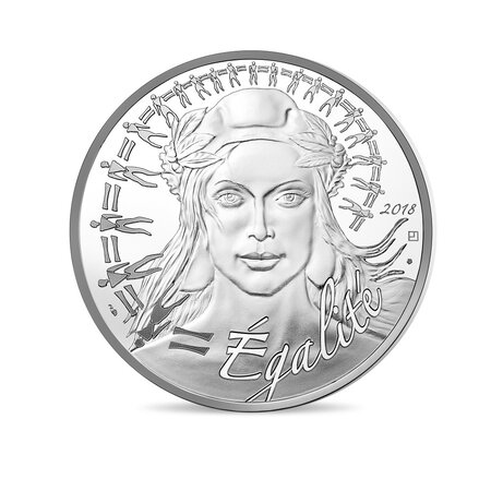 Monnaie 100€ argent marianne égalité 2018