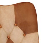vidaXL Chaise à bascule Marron Cuir véritable et toile