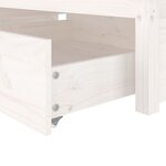 vidaXL Cadre de lit avec tiroirs blanc 75x190 cm