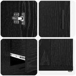 vidaXL avec tiroir Chêne noir 100 x 33 x 59 5 cm Bois d'ingénierie