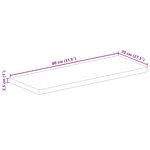 vidaXL Dessus de table 80x70x2 5 cm rectangulaire bois massif manguier