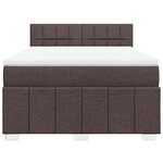 vidaXL Sommier à lattes de lit avec matelas Marron foncé 160x200 cm