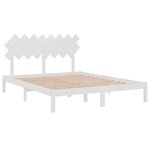 vidaXL Cadre de lit sans matelas blanc 160x200 cm bois massif