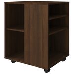 vidaXL Armoire roulante Chêne marron 60x53x72 cm Bois d'ingénierie