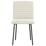 vidaXL Chaises à manger lot de 4 Crème Velours