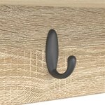 vidaXL Porte-manteau mural avec étagère Montage mural avec stockage Chêne sonoma 100 x 16 x 26 cm