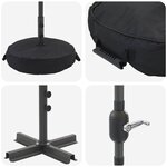 vidaXL Parasol de jardin avec lampes LED 200 x 300 cm Polyester Crème