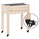 vidaXL Roues pour jardinière 4 Pièces noir 8x3 5x8 cm fer