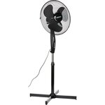 Ventilateur sur pied réglable 102 - 125 cm 45W Diam 40 cm noir MESKO