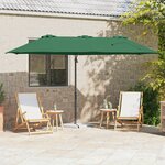 vidaXL Parasol cantilever de jardin Vert 372 x 198 x 243 cm