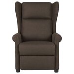 vidaXL Fauteuil de massage Marron foncé Tissu