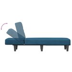 vidaXL Chaise longue bleu velours