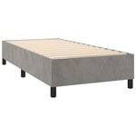 vidaXL Sommier à lattes de lit et matelas Gris clair 100x200cm Velours