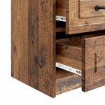 vidaXL Cabinet de chevet avec tiroir Bois ancien 43 x 34 5 x 44 5 cm