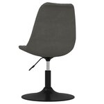 vidaXL Chaises pivotantes à manger lot de 4 Gris foncé Velours