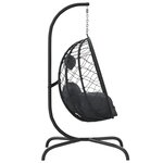 vidaXL Chaise suspendue en forme d'œuf avec coussin Anthracite