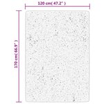 vidaXL Tapis shaggy à poils longs moderne noir et crème 120x170 cm