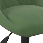 vidaXL Chaise de salle à manger Vert foncé Velours