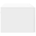 vidaXL Meuble TV mural Montage mural Blanc brillant 98 x 41 x 30 cm
