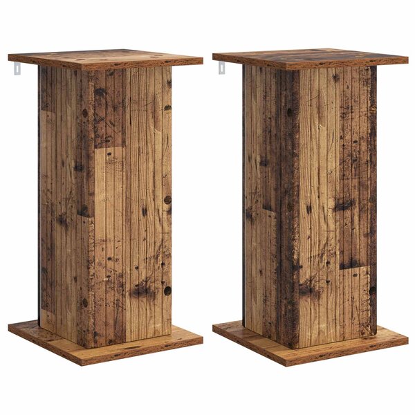 vidaXL Support de Plante 2 pc Bois ancien 30 5 x 30 x 60 5 cm
