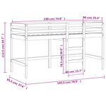 vidaXL Lit mezzanine enfants avec tunnel sans matelas bleu 90x190 cm