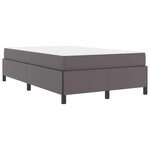 vidaXL Cadre de lit avec matelas Gris 120 x 190 cm Faux cuir