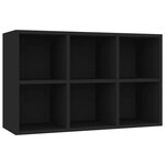 vidaXL Bibliothèque/Buffet noir 66x30x98 cm bois d'ingénierie