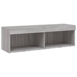 vidaXL Unités murales TV avec LED 6 Pièces gris sonoma bois d'ingénierie