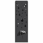 vidaXL Porte-parapluie Noir 15 5 x 15 5 x 49 cm Acier
